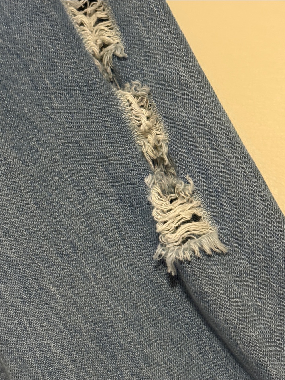 Distressed Light Blue Denim Jacket - Picture 5 of 7